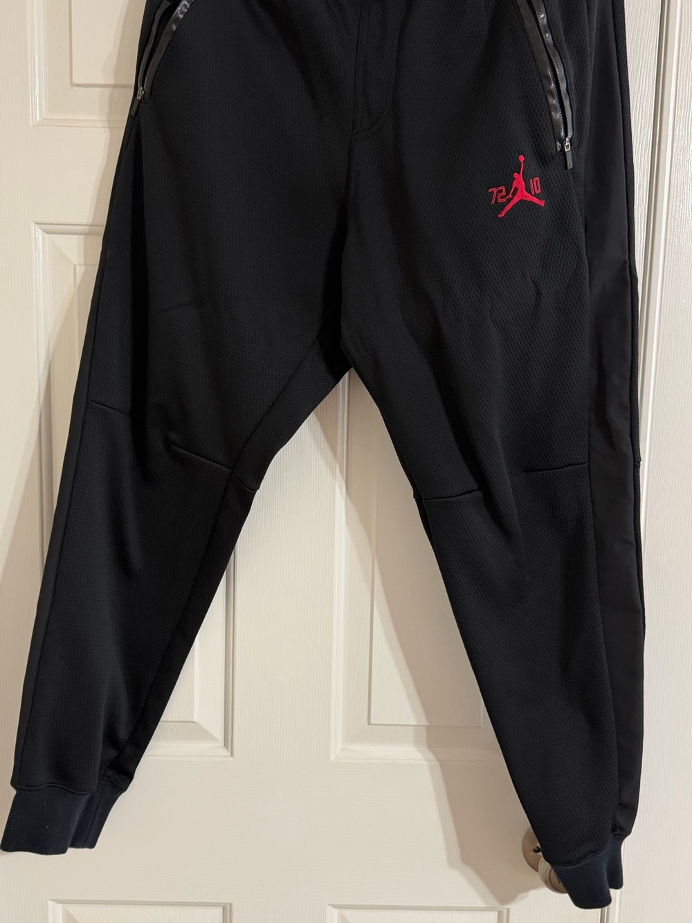 Jordan Black mens Joggers with Red Jumpman Detail